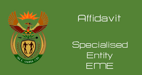 Specialised Entity Affidavit - EME