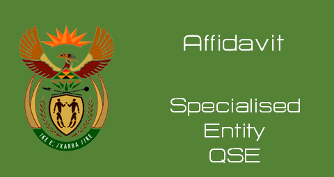 Specialised Entity Affidavit - QSE